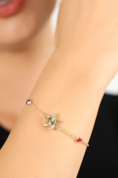 14 Ayar Altın Kozmik Bileklik