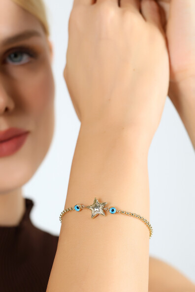 14 Ayar Altın Kozmik Göz Bileklik