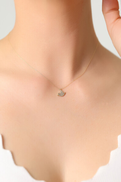 14 Ayar Altın Kuş Kolye