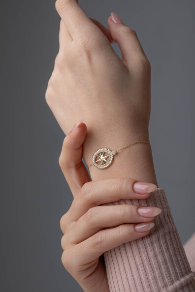 14 Ayar Altın Kutup Yıldızı Bileklik