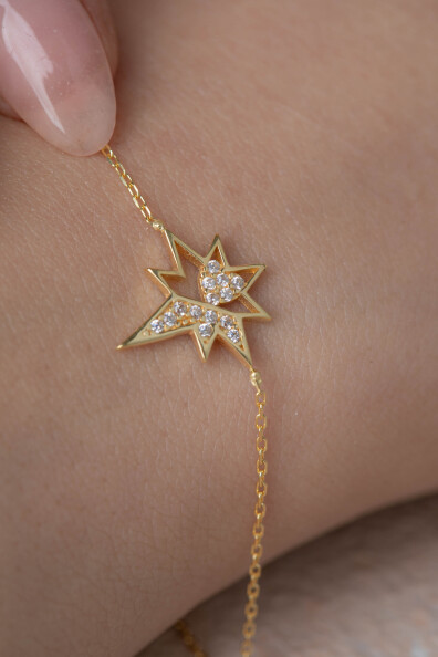 14 Ayar Altın Kutup Yıldızı Bileklik