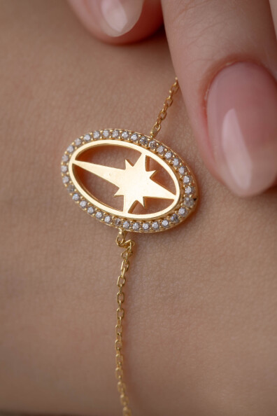 14 Ayar Altın Kutup Yıldızı Bileklik