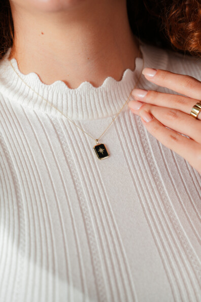 14 Ayar Altın Kutup Yıldızı Kolye