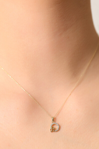 14 Ayar Altın Lotus Kolye