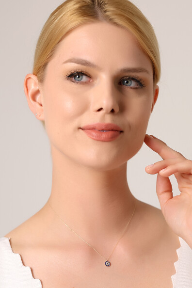 14 Ayar Altın Nazar Kolye