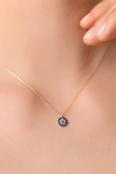 14 Ayar Altın Nazar Kolye