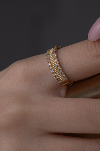 14 Ayar Altın Özel Tasarım Yüzük