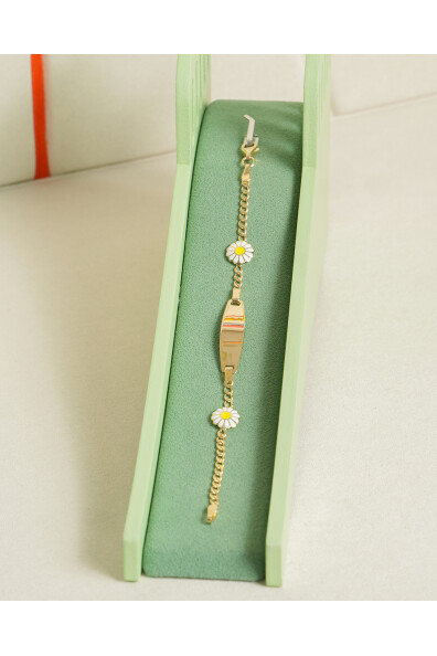 14 Ayar Altın Papatya Figürlü Künye