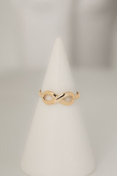 14 Ayar Altın Sade Sonsuzluk Yüzük