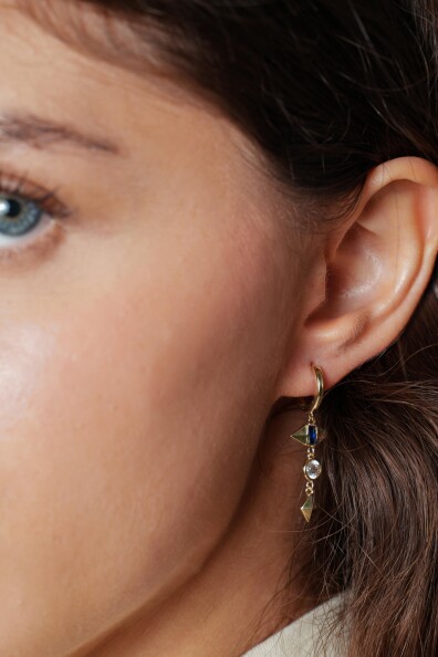 14 Ayar Altın Sallantılı Küpe