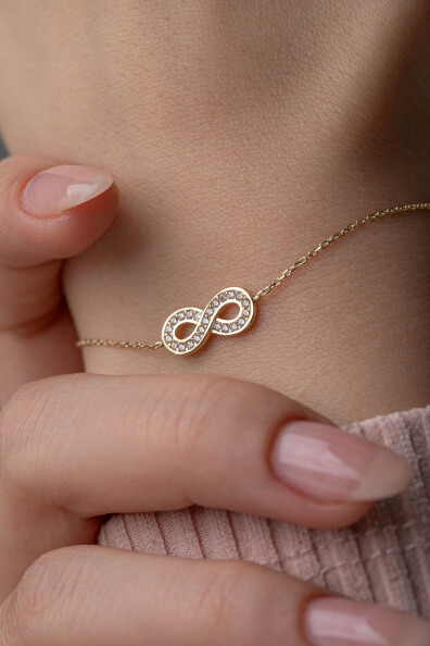 14 Ayar Altın Sonsuzluk Bileklik