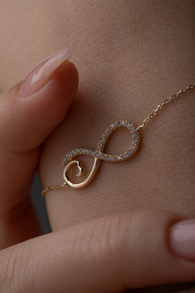 14 Ayar Altın Sonsuzluk Bileklik