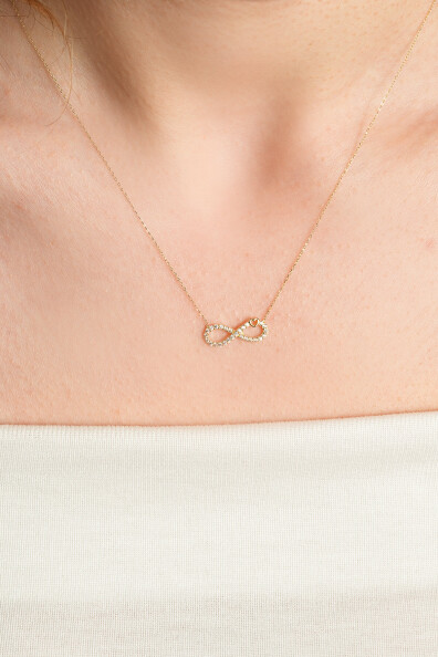 14 Ayar Altın Sonsuzluk Kolye