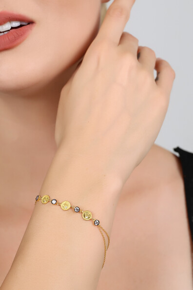 14 Ayar Altın Tuğra Bileklik