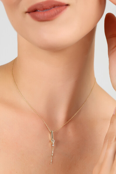 14 Ayar Altın Uçurtma  I Harfi Kolye