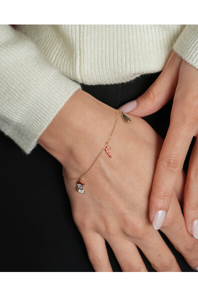 14 Ayar Altın Yılbaşı Charm Bileklik