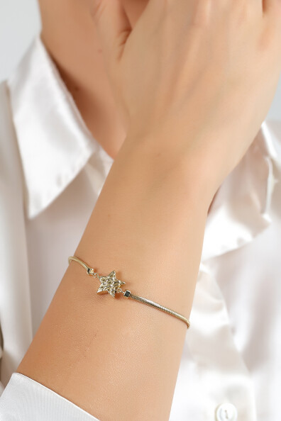 14 Ayar Altın Yıldız Bileklik