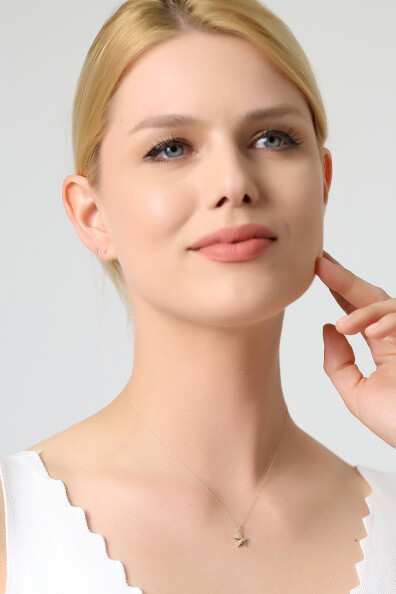 14 Ayar Altın Yıldız Kolye