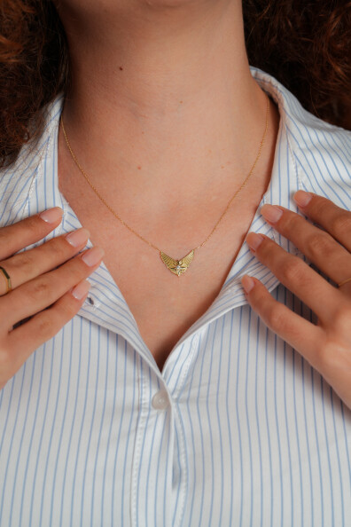 14 Ayar Altın Yıldız Kolye