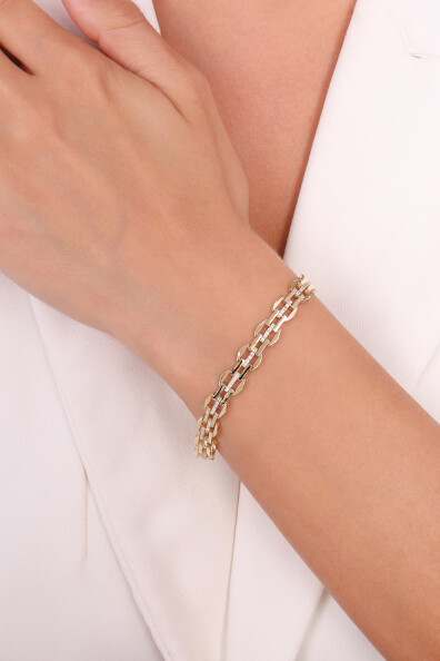 14 Ayar Altın Zincir Bileklik