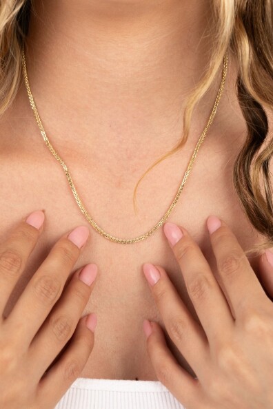 14 Ayar Spiga Altın Kolye