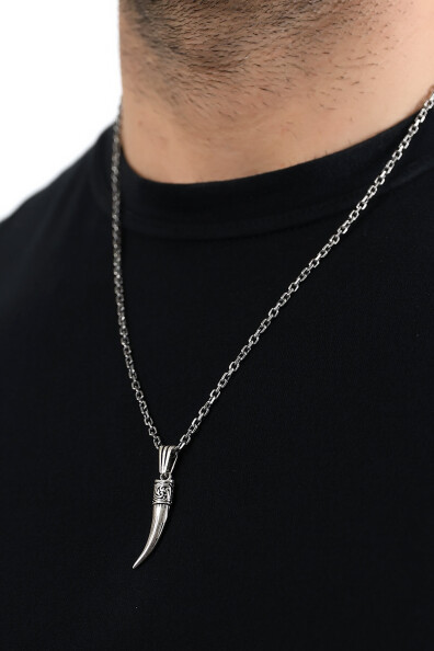 Gümüş Fil Dişi Kolye Ucu 