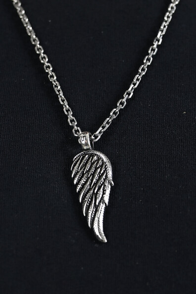 Gümüş Kuş Kanadı Erkek Kolye Ucu