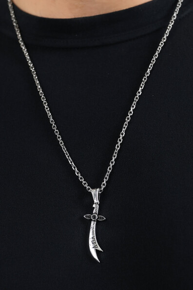 Gümüş Zülfikar Figürlü Kolye Ucu 