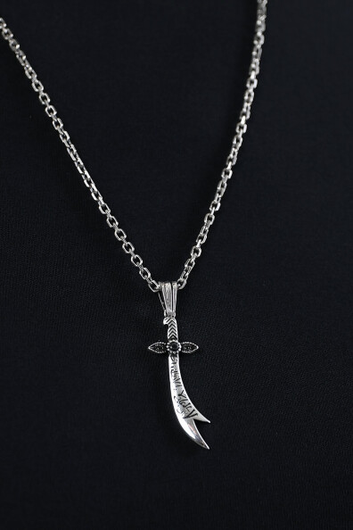 Gümüş Zülfikar Figürlü Kolye Ucu 