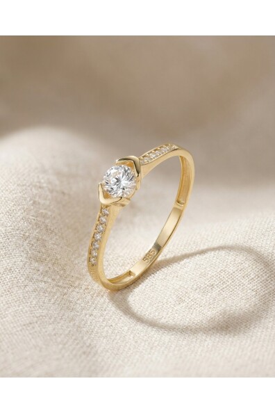 14 Ayar Altın Tektaş Yüzük