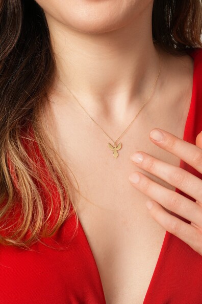 14 Ayar Anka Kuşu Kolye