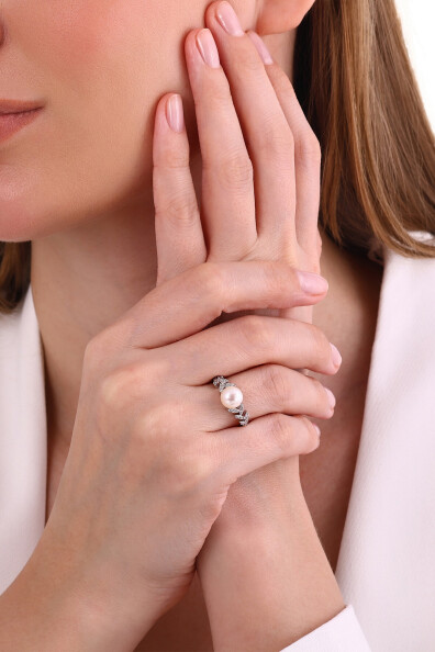 14 Ayar İnci Yüzük