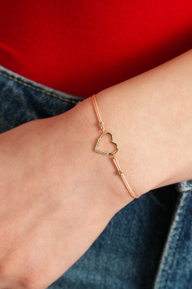 14 Ayar Kalp Bileklik