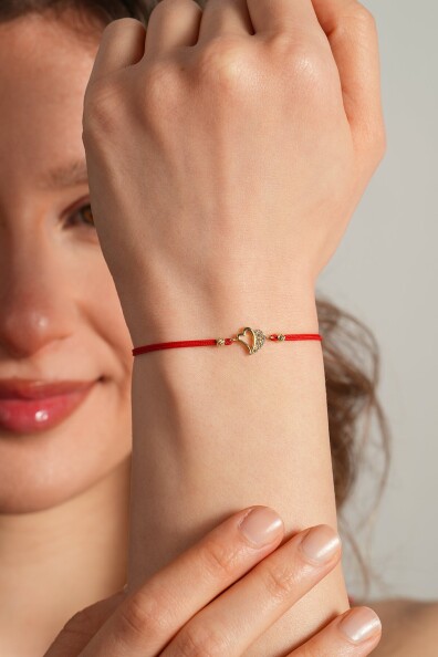 14 Ayar Kalp Bileklik