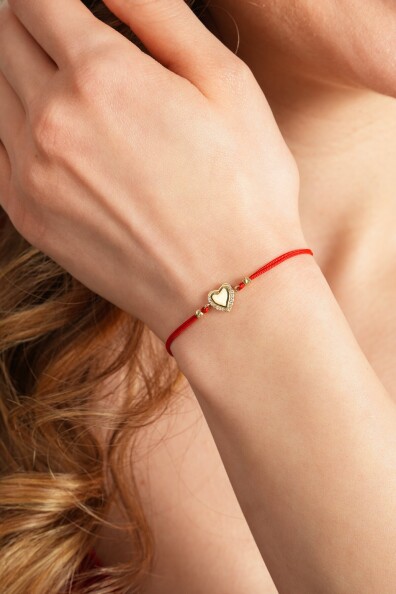 14 Ayar Kalp Bileklik