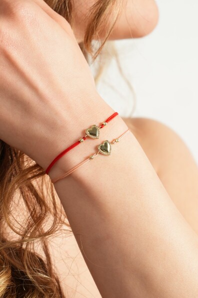 14 Ayar Kalp Bileklik