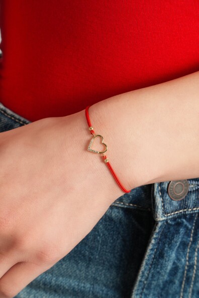 14 Ayar Kalp Bileklik