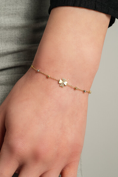 8 Ayar Yonca Bileklik