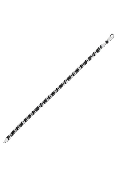 Gümüş 12mm Sık Örgü Erkek Bileklik
