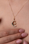 14 Ayar Altın Ay Güneş Kolye