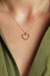 14 Ayar Kalp Kolye